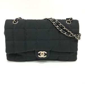 CHANEL Black Logo Shoulder Bag